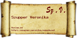 Szupper Veronika névjegykártya